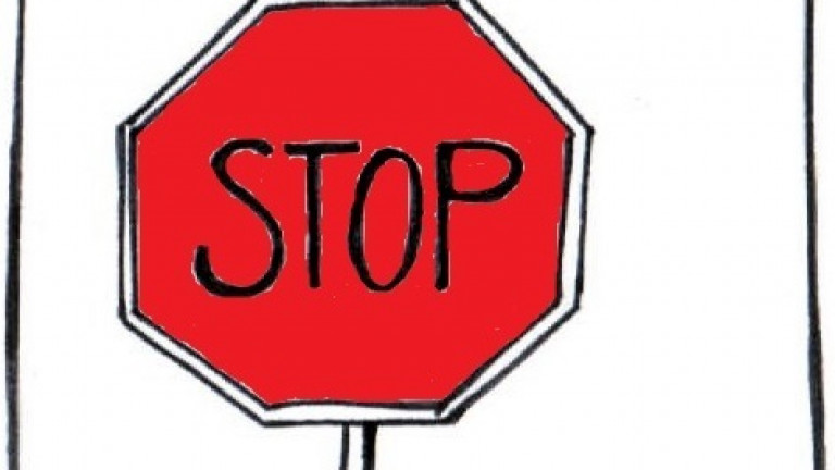 Stopschild bunt