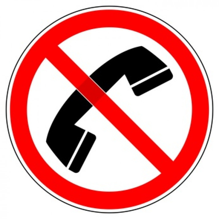 srr178 SignRoundRed - german - Verbotszeichen: Telefonhörer / Telefonieren verboten / Telefonierverbot - english - prohibition sign / no phone zone / take all phone calls outside - xxl g5078